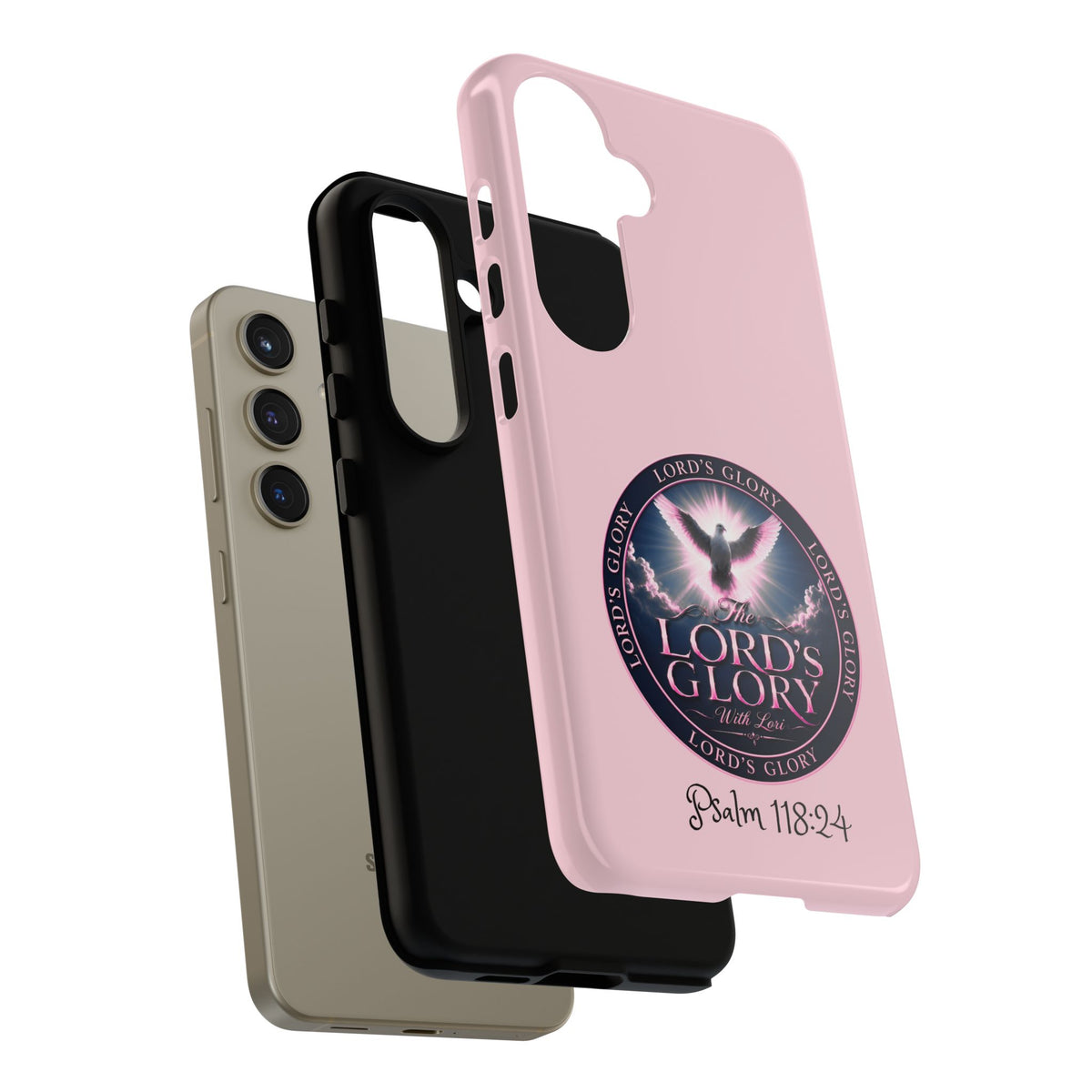 Christian Phone Case – "Lord's Glory with Lori" Dove Design Tough Case (Protective Phone Cover)