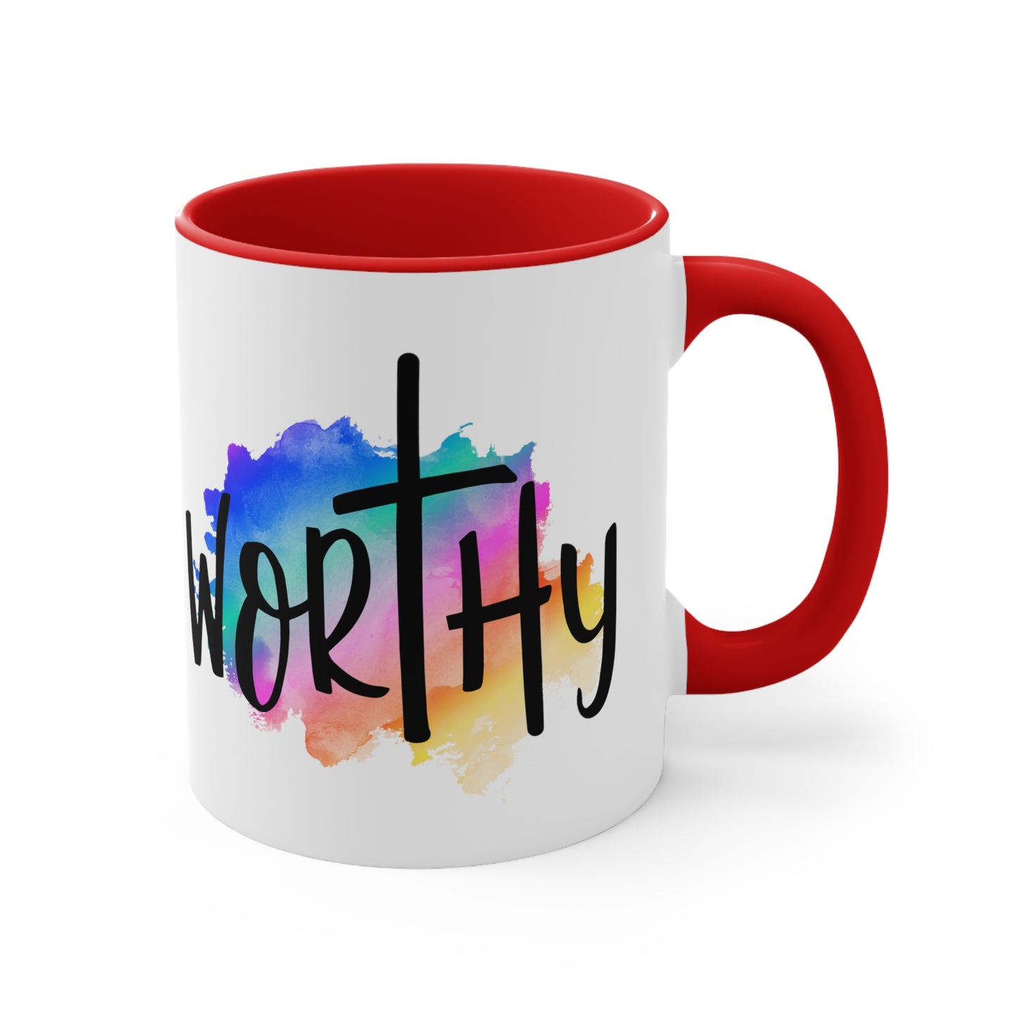 WORTHY - 5 Colors Accent Coffee Mug, 11oz