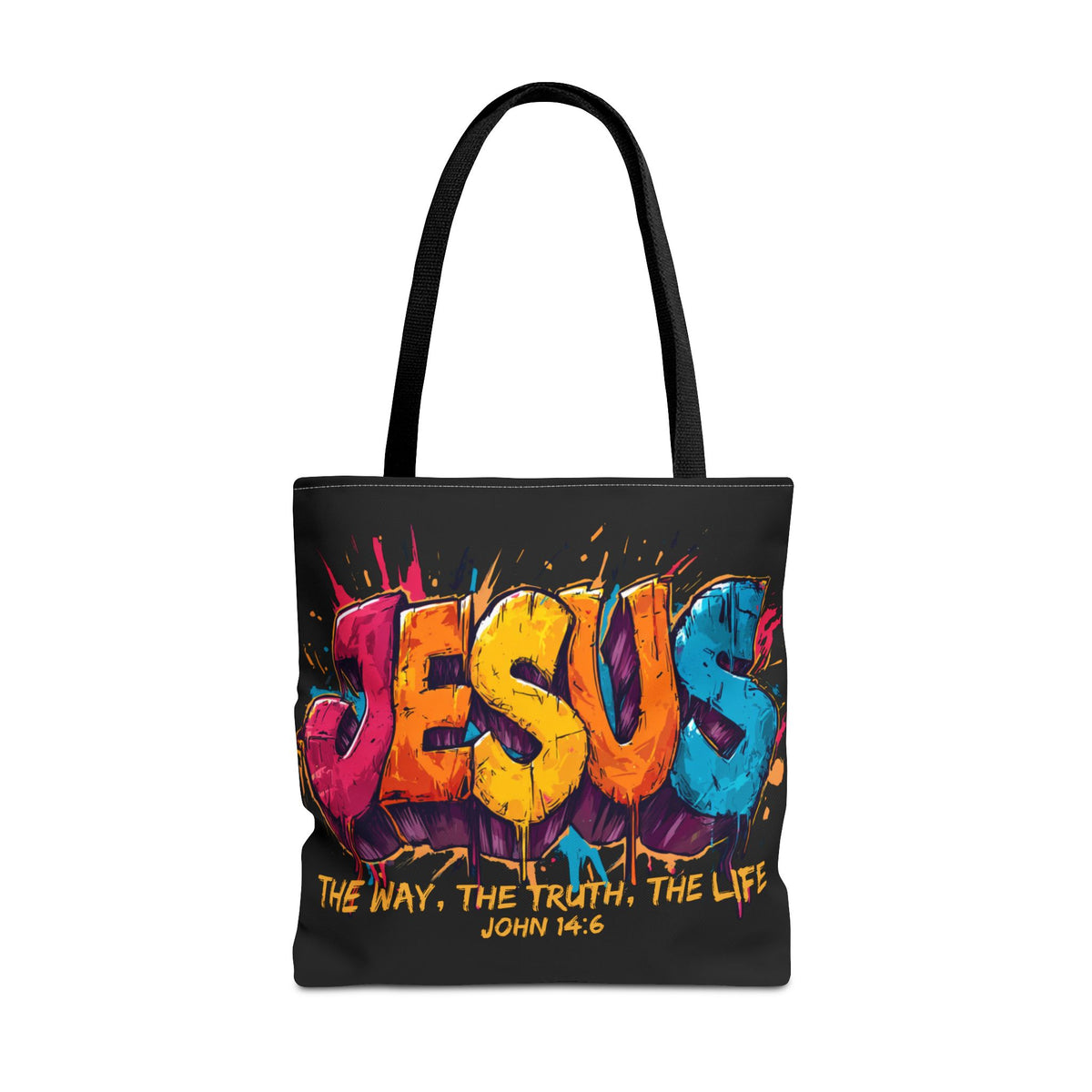 Jesus Graffiti Tote Bag | The Way The Truth The Life John 14:6