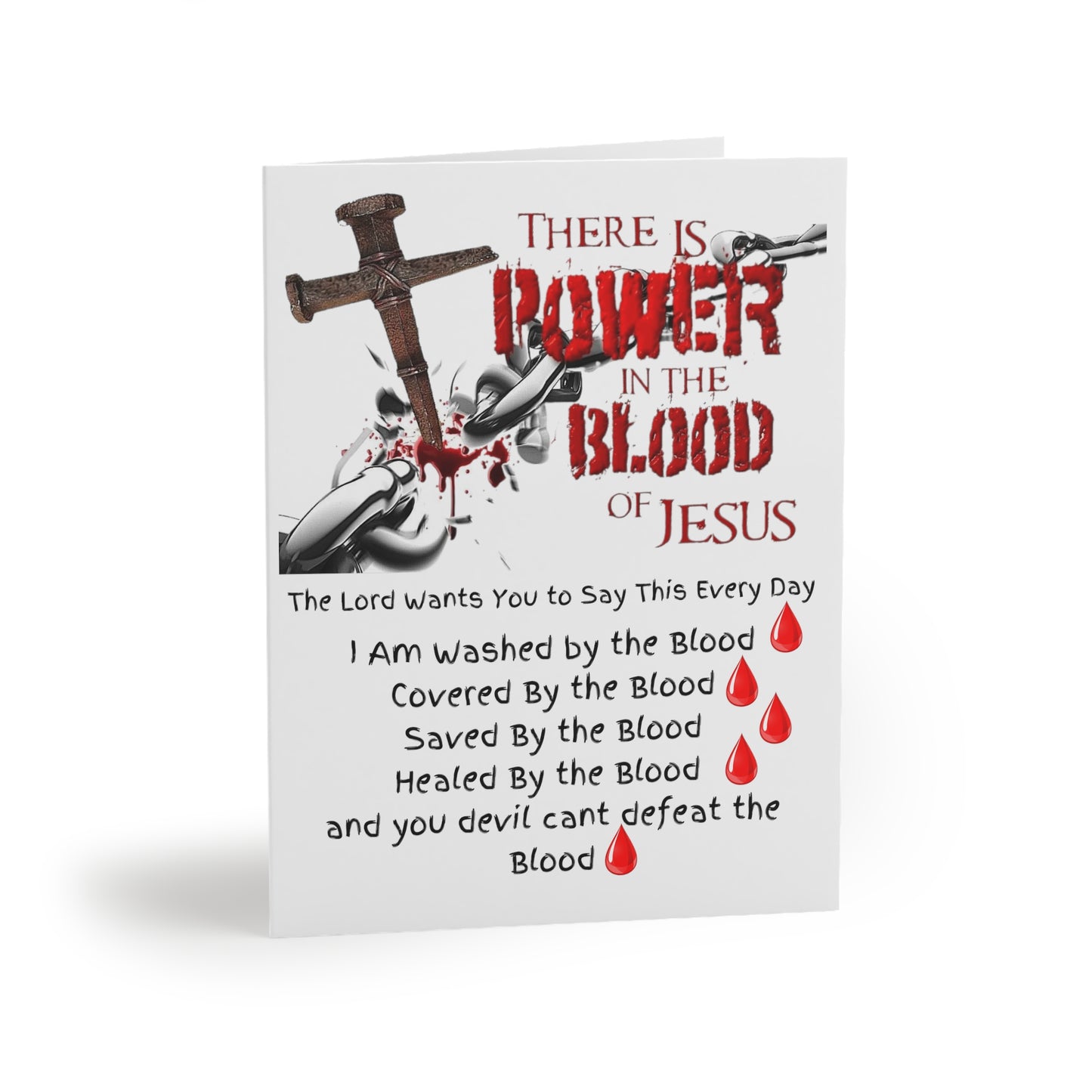 The Power of the Blood of Jesus - Greeting cards (8, 16, and 24 pcs)