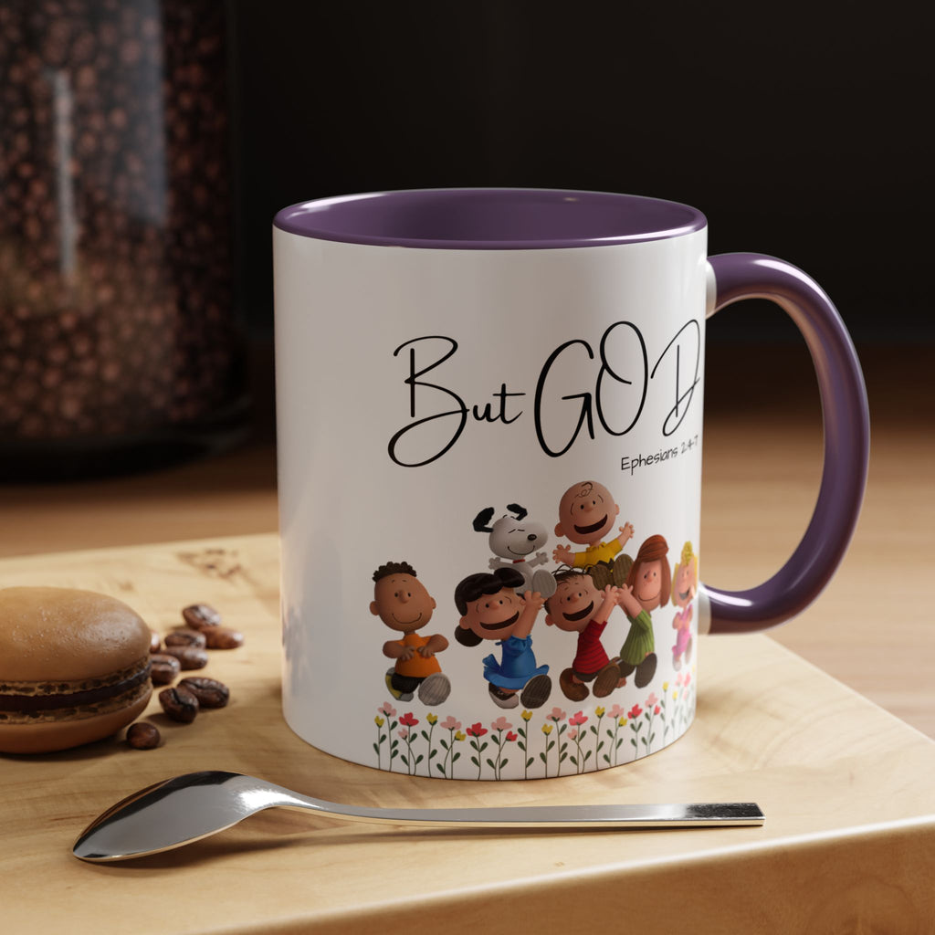But God Scripture Coffee Mug — Genesis 50:20 Inspirational Heart Accent Mug (11/15oz)