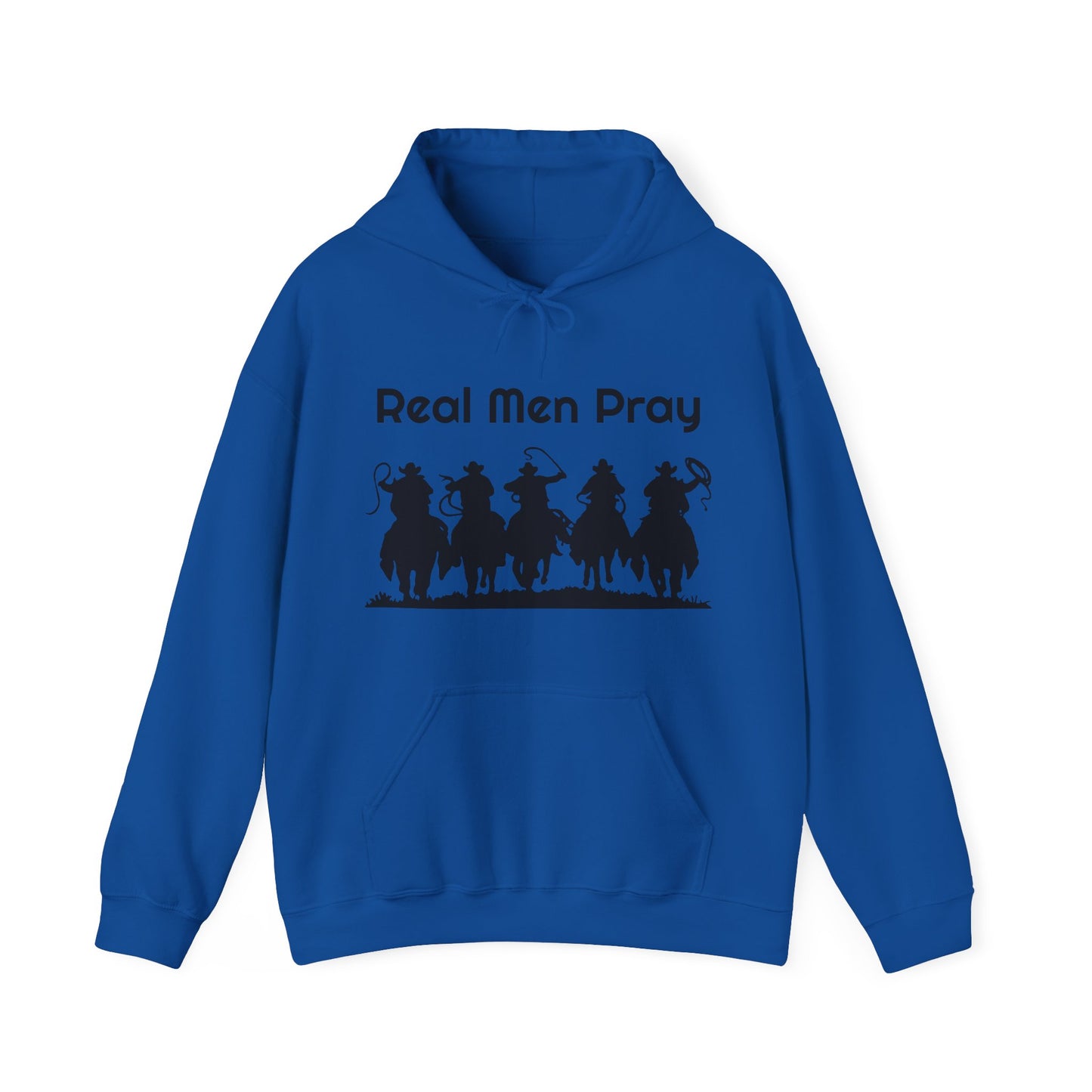 Real Men Pray - Cowboys - Unisex Heavy Blend Hooded Sweatshirt