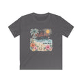 Kids Tee — "Walking in Sunshine" Floral Palm Beach Christian T‑Shirt (Psalm 118:24)