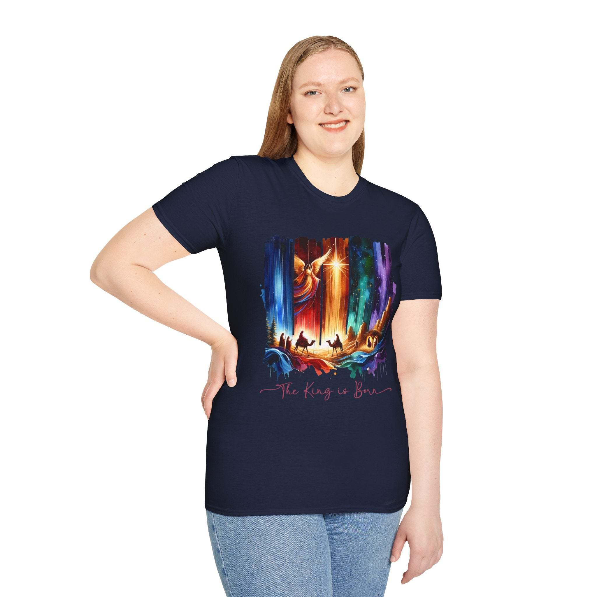 Vibrant Fantasy T-Shirt, Colorful Graphic Tee, Unisex Art Shirt, Great Gift for Fans, Unique Casual Wear, The King is Born Shirt