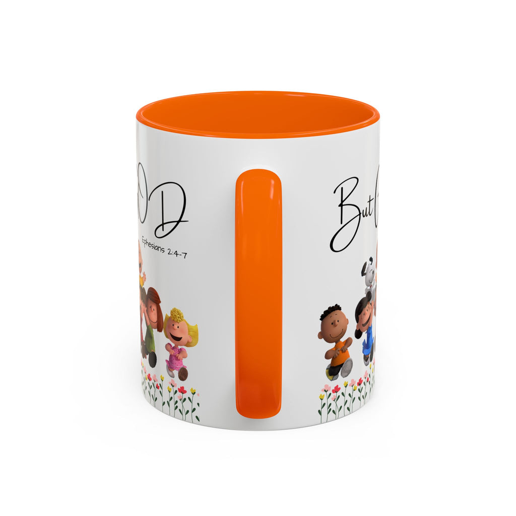 But God Scripture Coffee Mug — Genesis 50:20 Inspirational Heart Accent Mug (11/15oz)