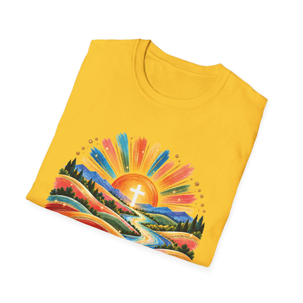 Walking On Sunshine with Lords Glory - with Lori Faith and Hope Christian Sunrise T-Shirt