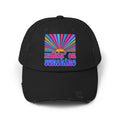Walking On Sunshine Distressed Cap — Lords Glory with Lori Retro Rainbow Sun Trucker Hat