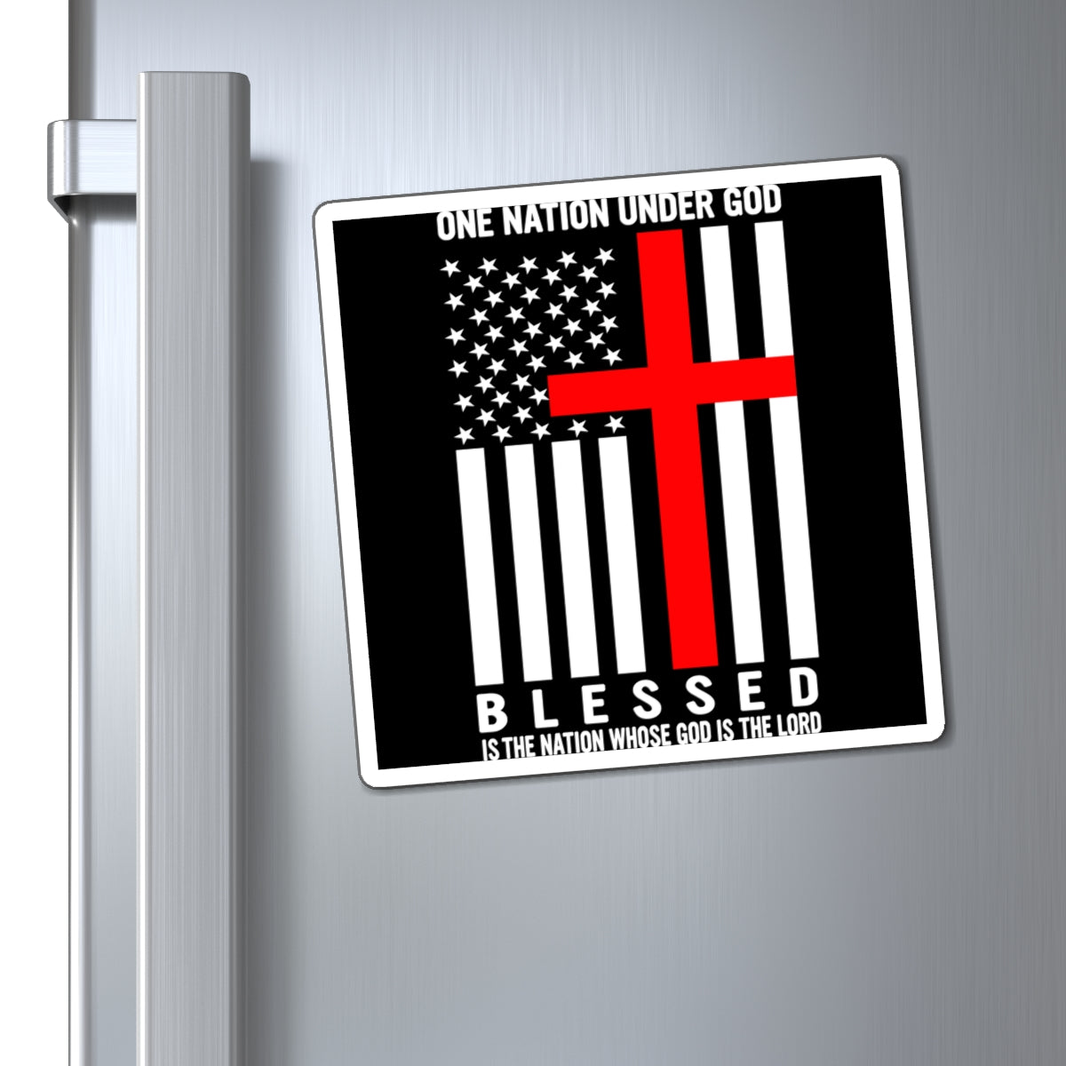One Nation Under God Blessed Christian Flag Magnet