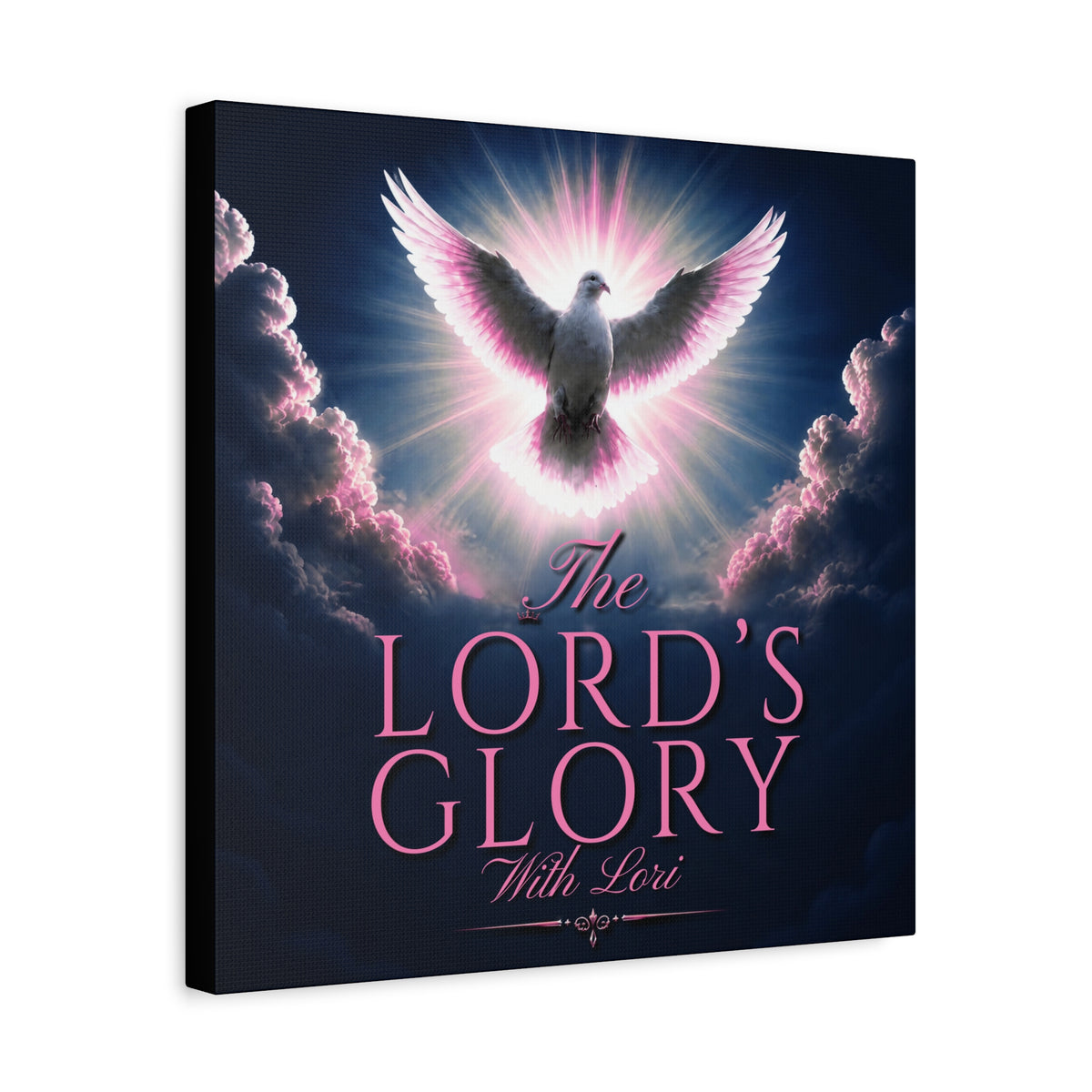 Christian Wall Art Canvas - "The Lord's Glory with Lori" Dove Print