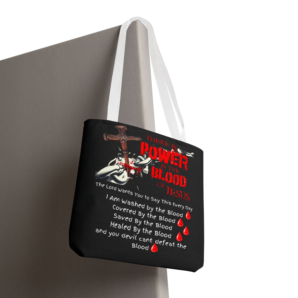 Tote — "The Power of the Blood of Jesus" Inspirational Christian Tote Bag