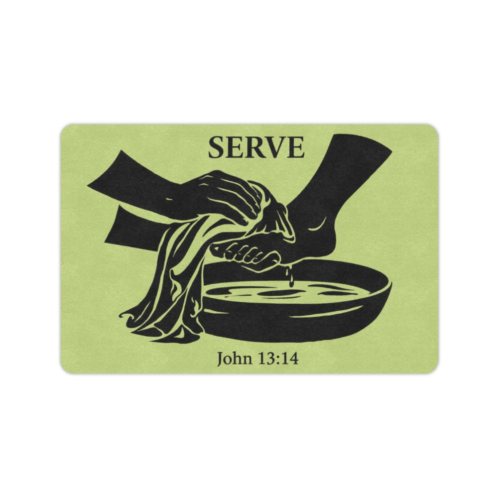 Serve John 13:14 - Doormat 23.6"x15.7"  Made In usa