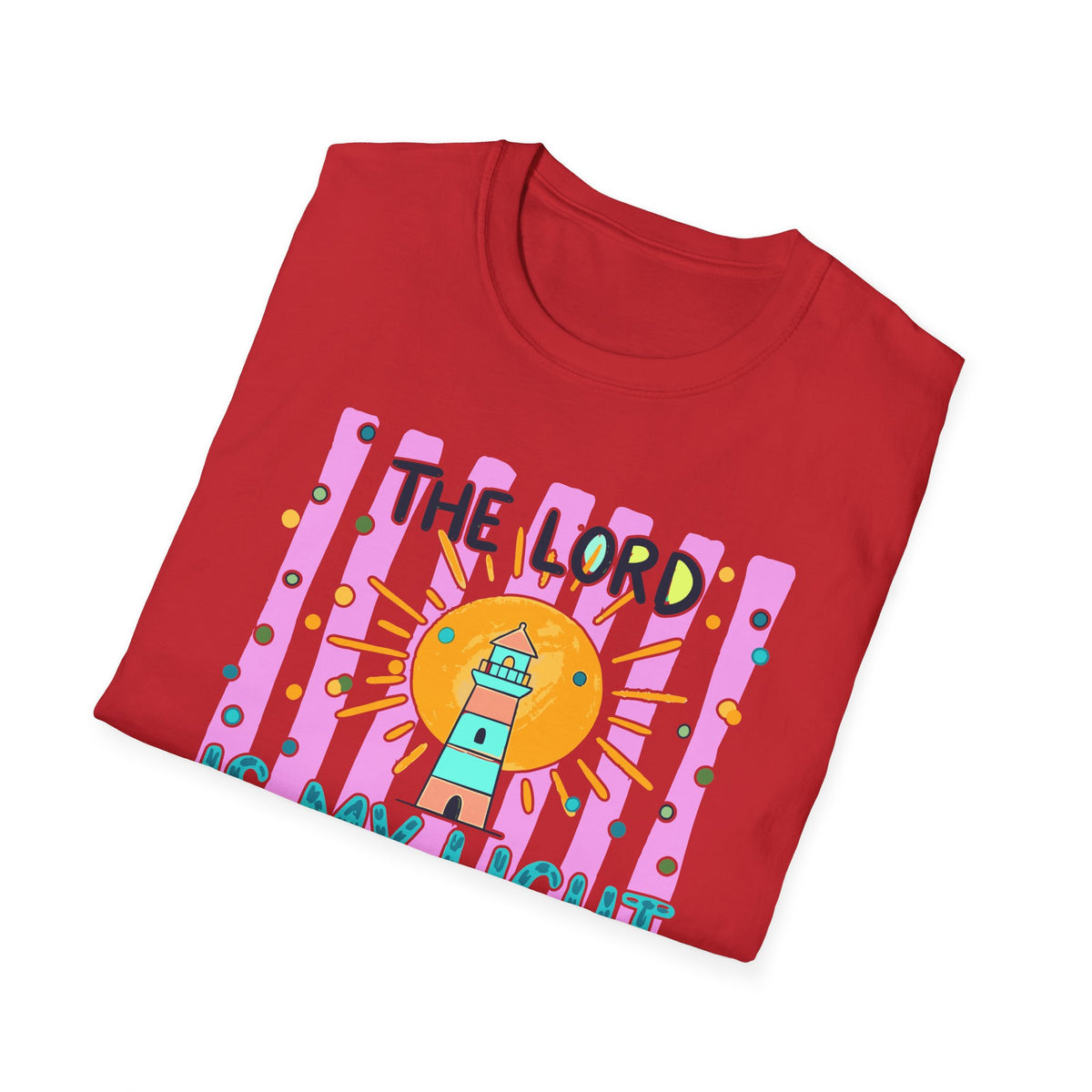 The Lord Is My Light Lighthouse Christian T-Shirt — Psalm 27:1  Inspirational Tee