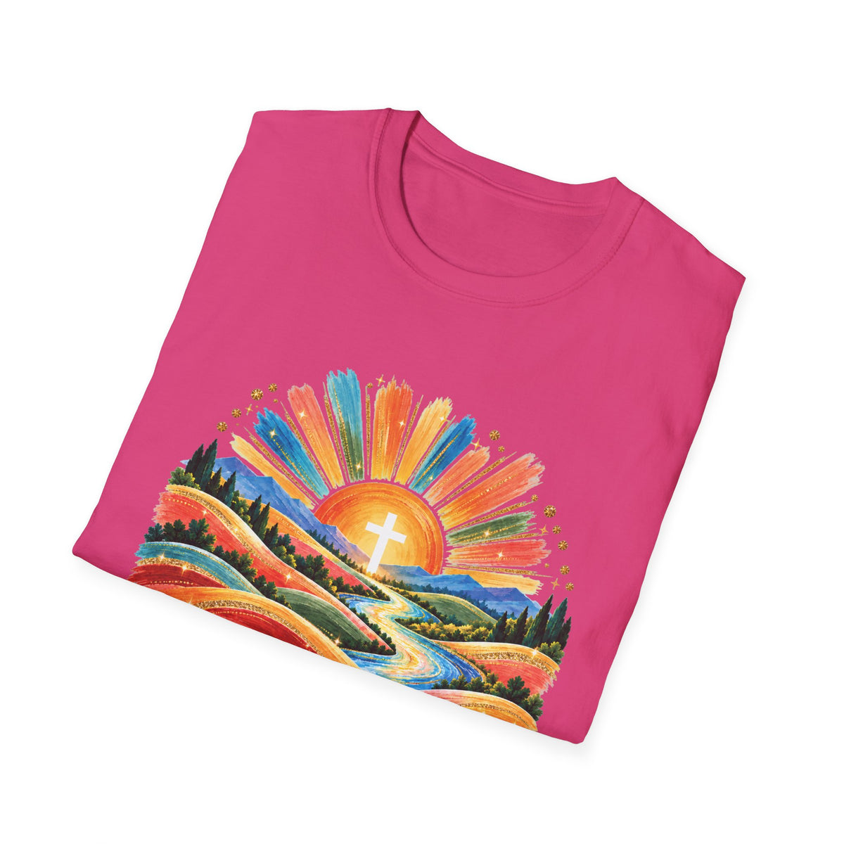 Walking On Sunshine with Lords Glory - with Lori Faith and Hope Christian Sunrise T-Shirt