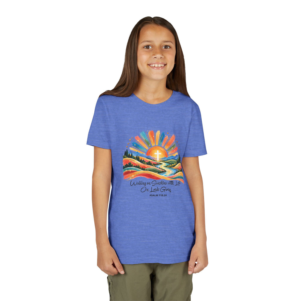 Youth Short Sleeve Tee – Walking On Sunshine with Lords Glory Design