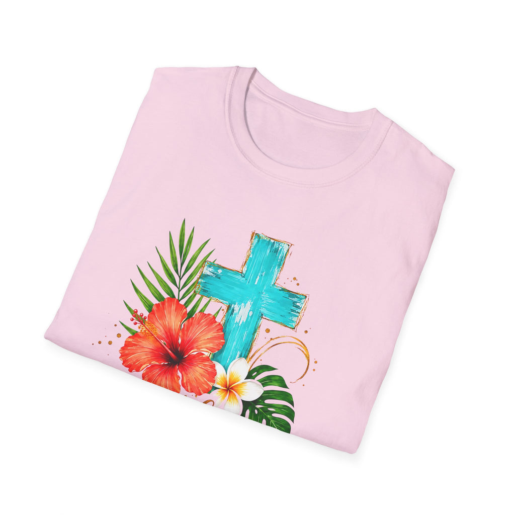 Sunshine & Jesus T-Shirt — Tropical Cross Christian Tee