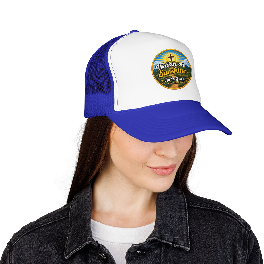 Walkin' on Sunshine Trucker Hat — 'Lord's Glory with Lori' Christian Mesh Cap