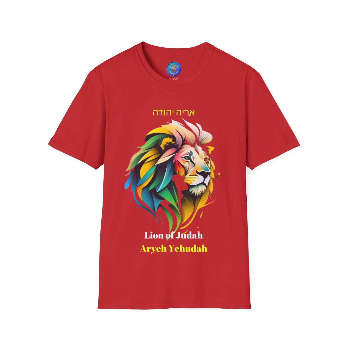 Lion of Judah אריה יהודה Aryeh Yehudah Mens & Womans Softstyle T-Shirt