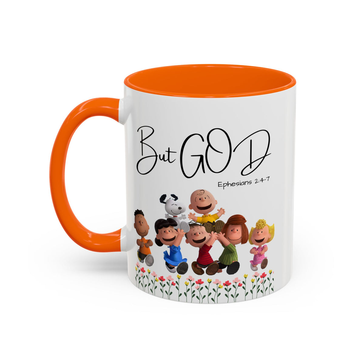 But God Scripture Coffee Mug — Genesis 50:20 Inspirational Heart Accent Mug (11/15oz)