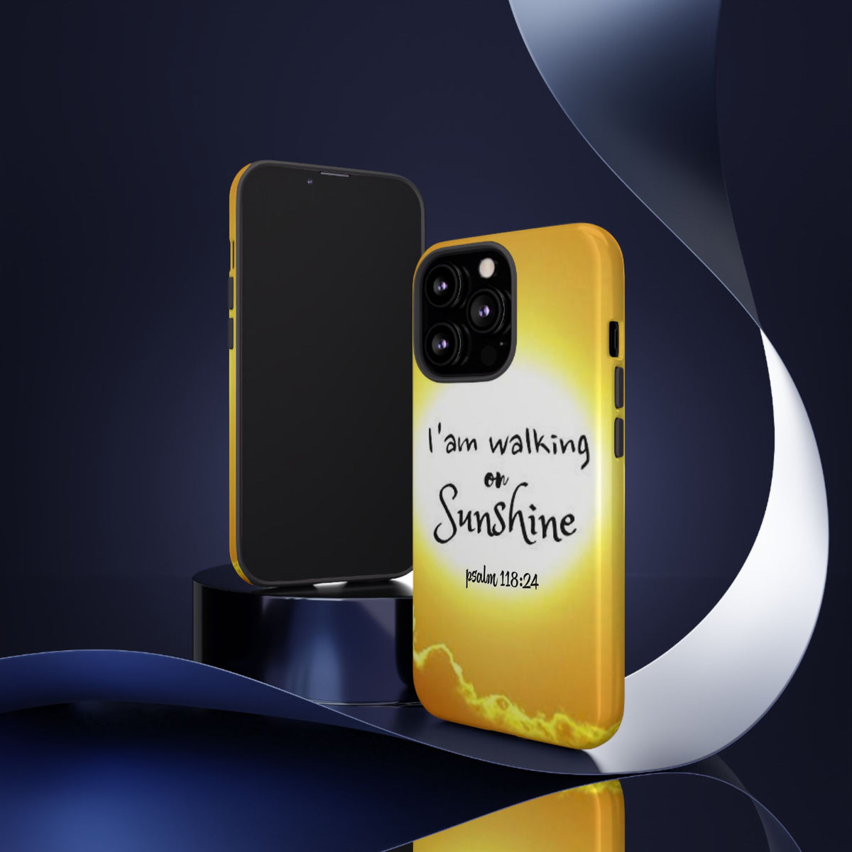 Walking on Sunshine Psalm 118:24 Christian Phone Case — Inspirational Yellow Tough Case