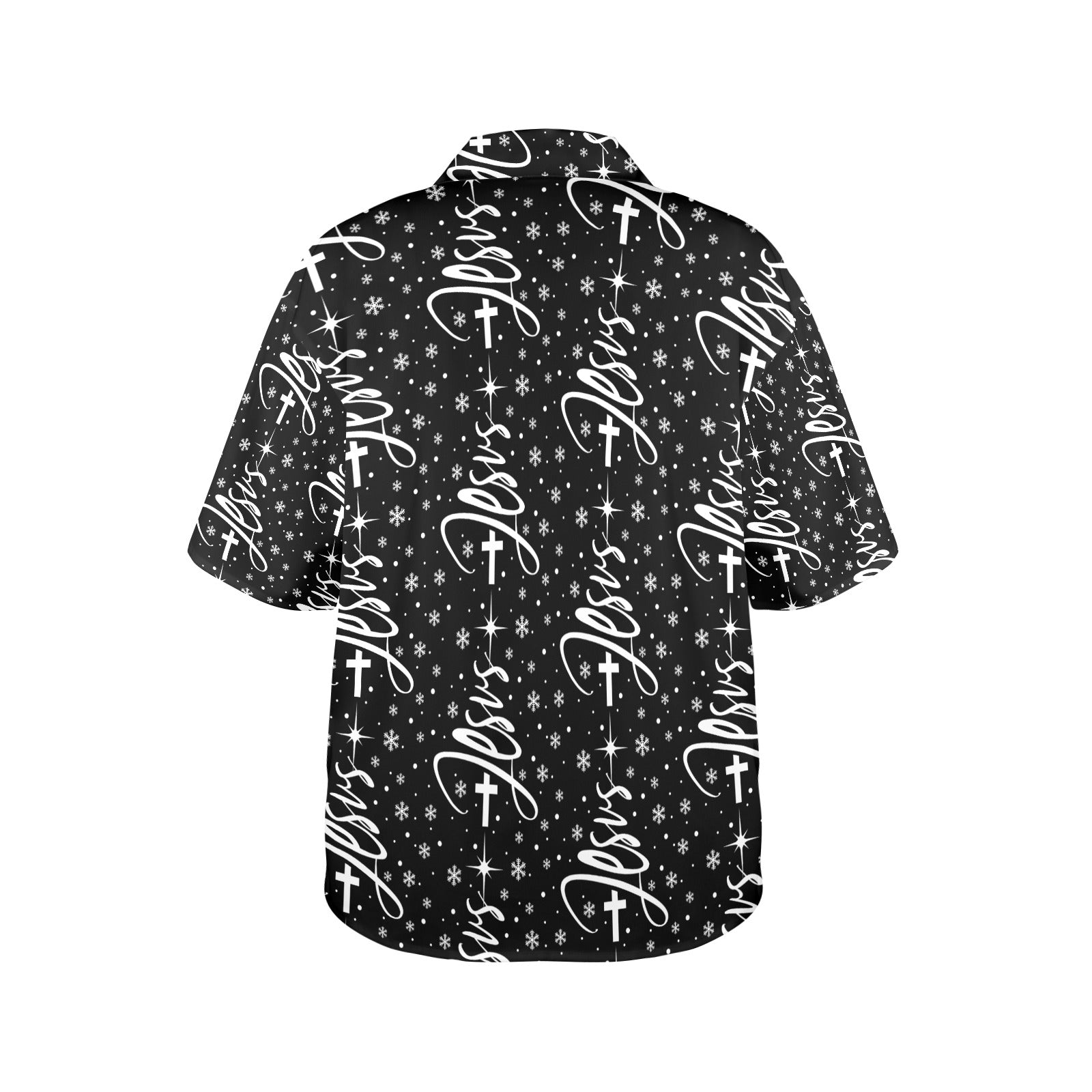 Women's All Over Print Christmas Jesus Shirt Made in USA