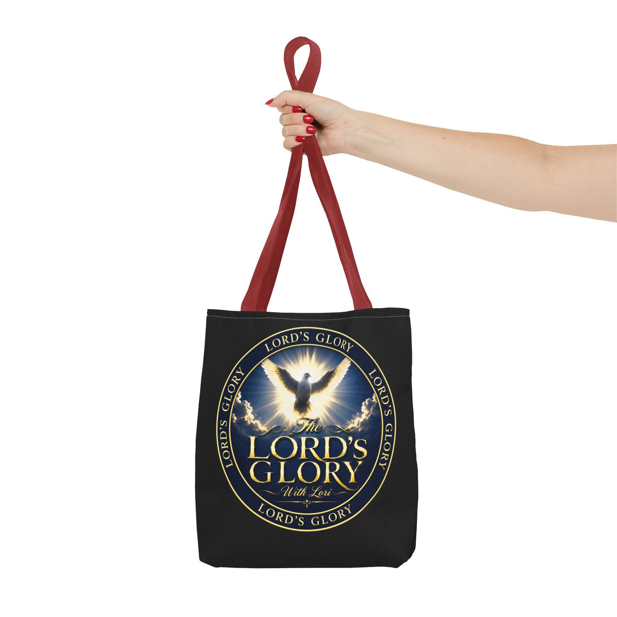Tote Bag — "The Lord's Glory with Lori" Christian Dove Tote (Faith-Inspired Church Bag)