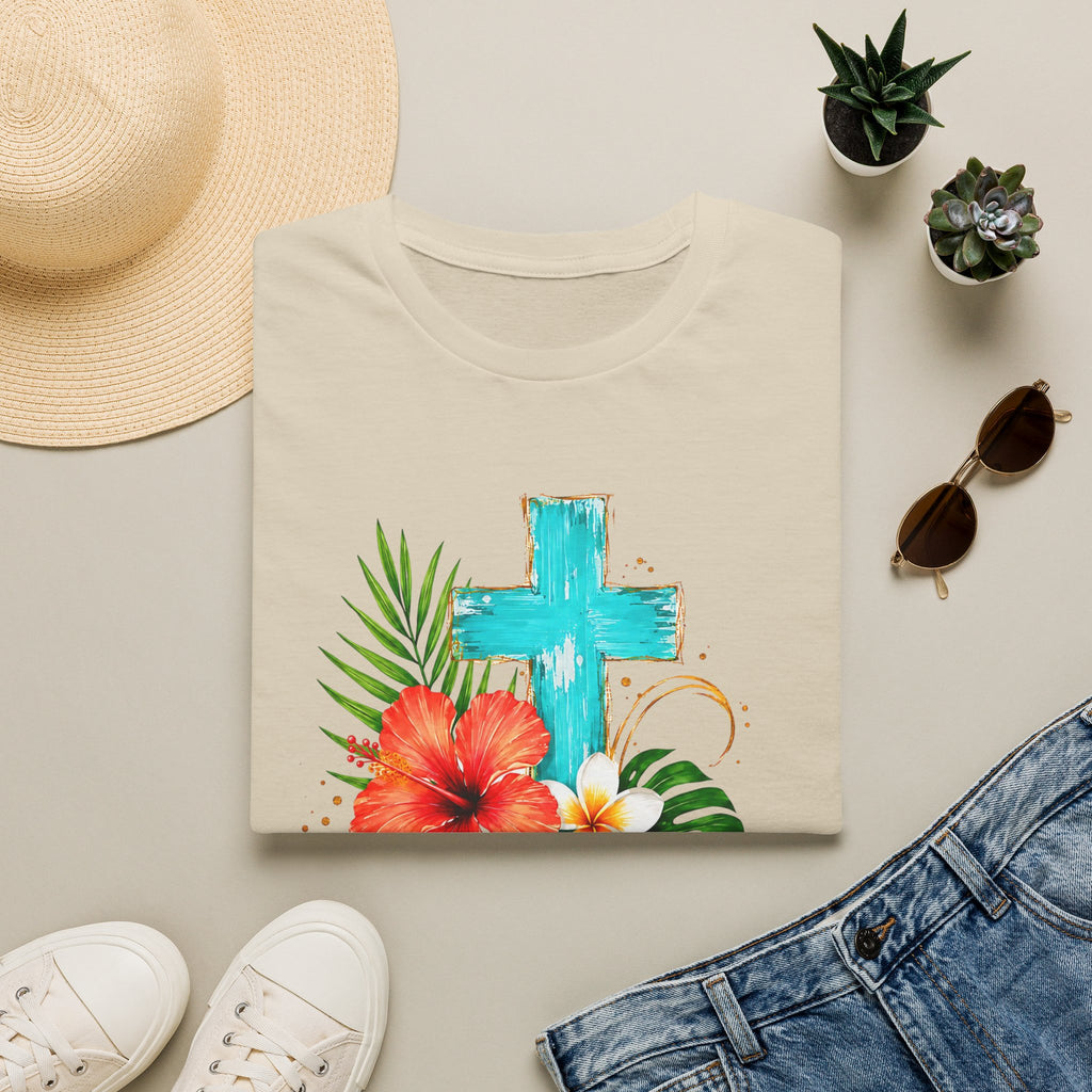 Sunshine & Jesus T-Shirt — Tropical Cross Christian Tee