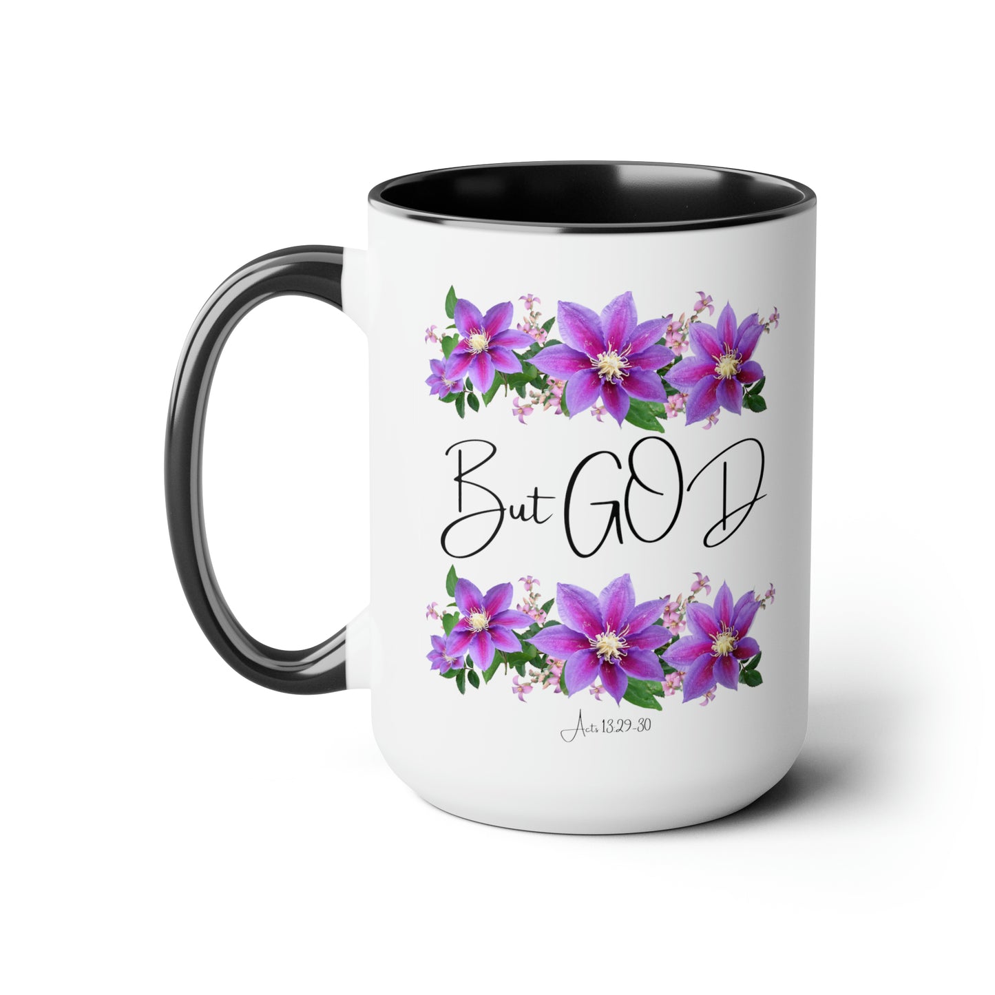 But GOD - Two-Tone Coffee Mugs, 15oz