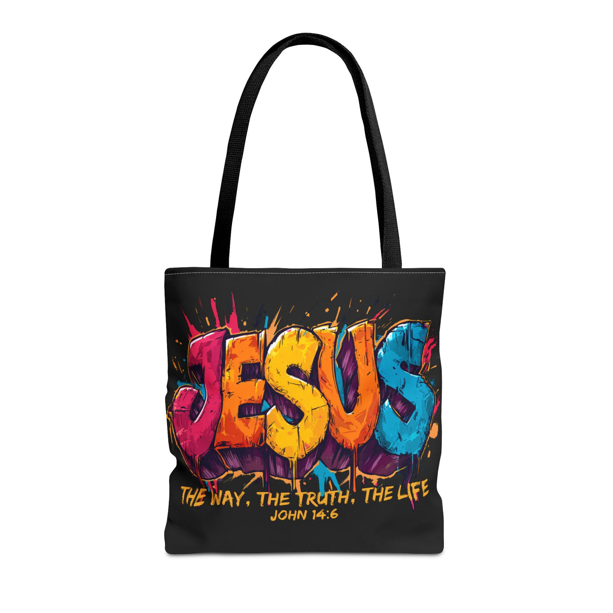 Jesus Graffiti Tote Bag | The Way The Truth The Life John 14:6