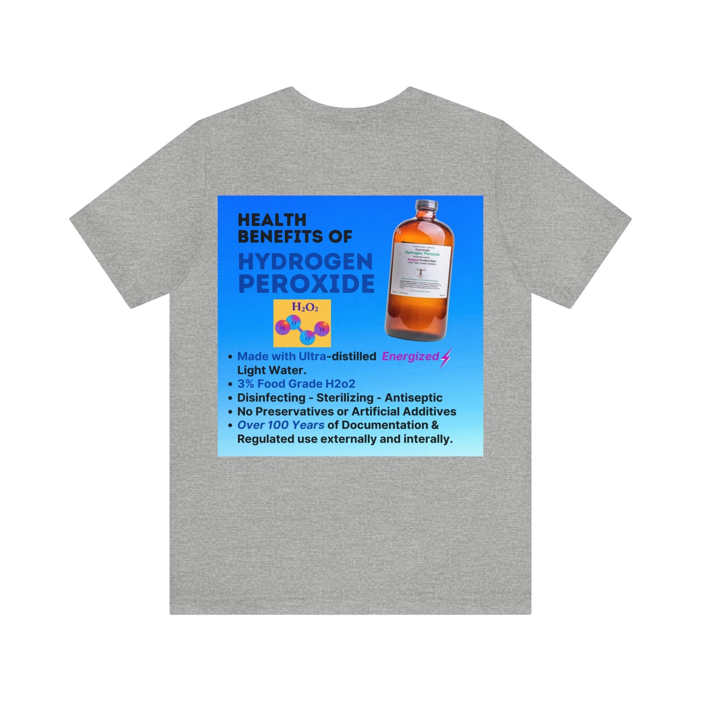 Hydrogen Peroxide Food Grade MySilverSolutions.com - Unisex Jersey Short Sleeve Tee