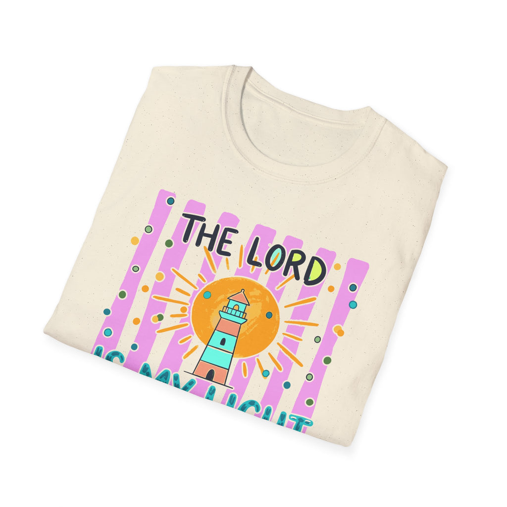 The Lord Is My Light Lighthouse Christian T-Shirt — Psalm 27:1  Inspirational Tee