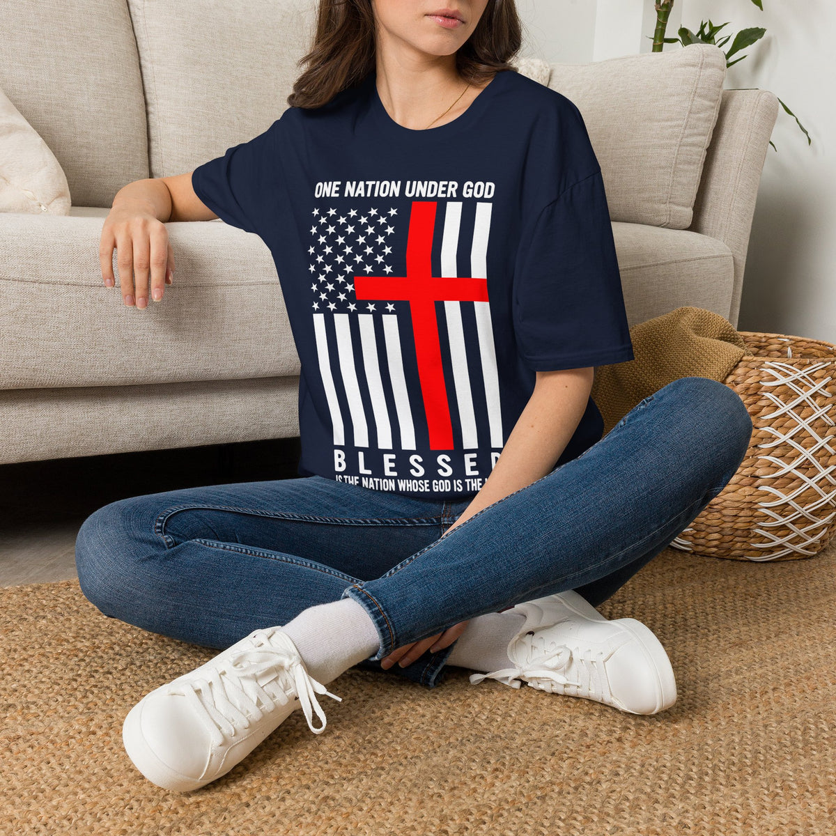 One Nation Under GOD - Mens Womans Softstyle T-Shirt