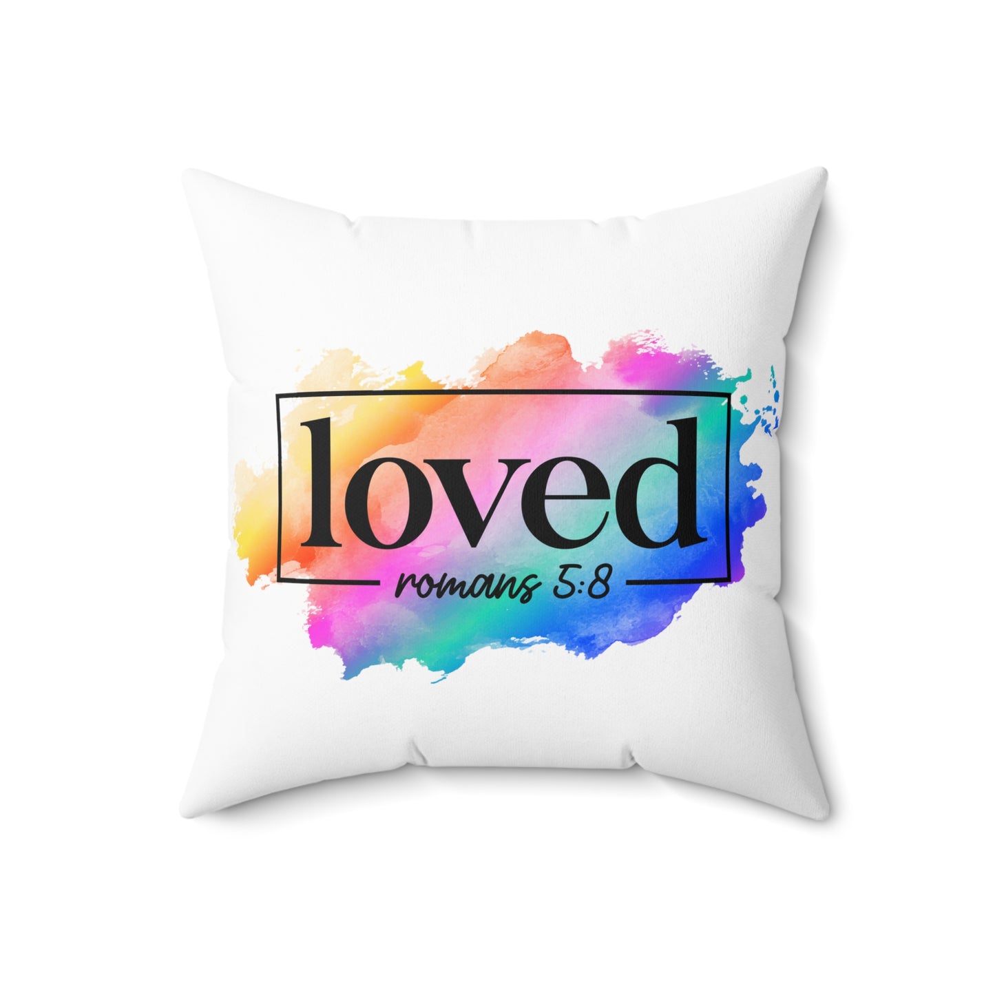 LOVED and BLESSED - Spun Polyester Square Pillow