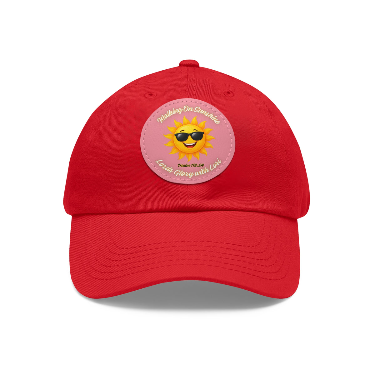 Sunshine Smiles Dad Hat — Round Leather Patch ‘Always Brighter’
