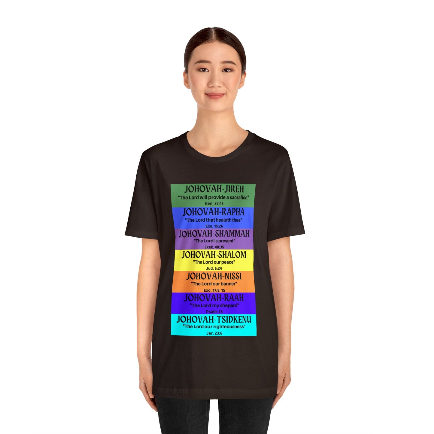 JEHOVAH's  names - Many Colors Unisex Jersey Short Sleeve Tee