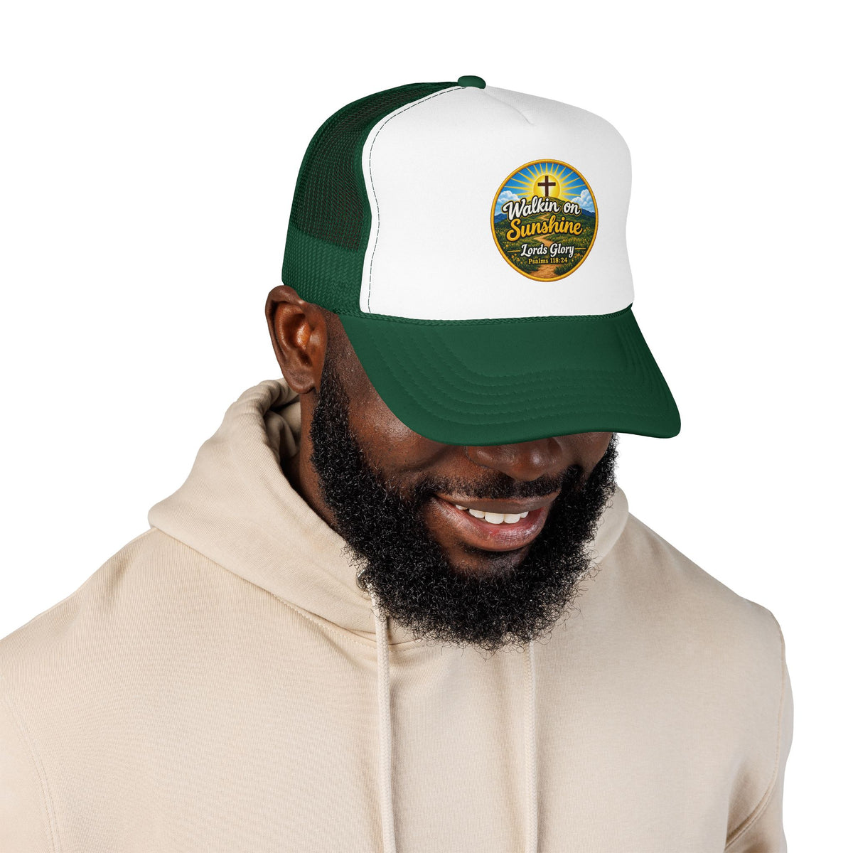 Walkin' on Sunshine Trucker Hat — 'Lord's Glory with Lori' Christian Mesh Cap