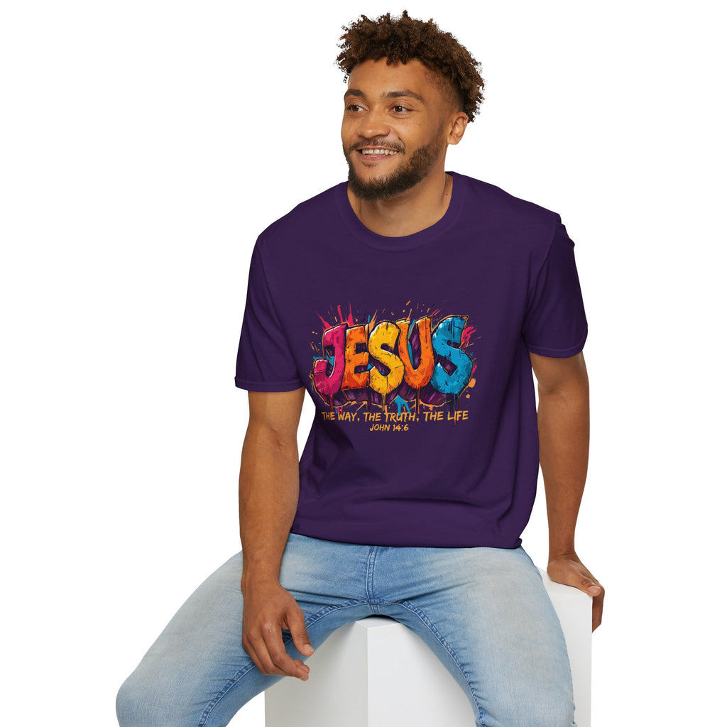 JESUS  Splash T-Shirt | Colorful Street Art Christian Tee