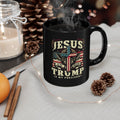 Jesus is My Savior Trump is My President Mug | Black Ceramic Coffee Cup