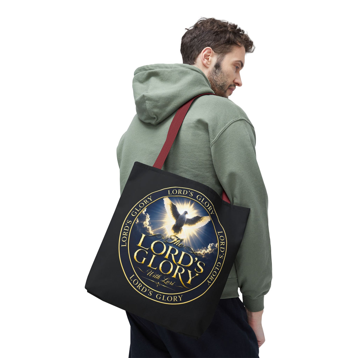 Tote Bag — "The Lord's Glory with Lori" Christian Dove Tote (Faith-Inspired Church Bag)
