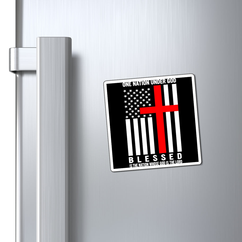 One Nation Under God Blessed Christian Flag Magnet