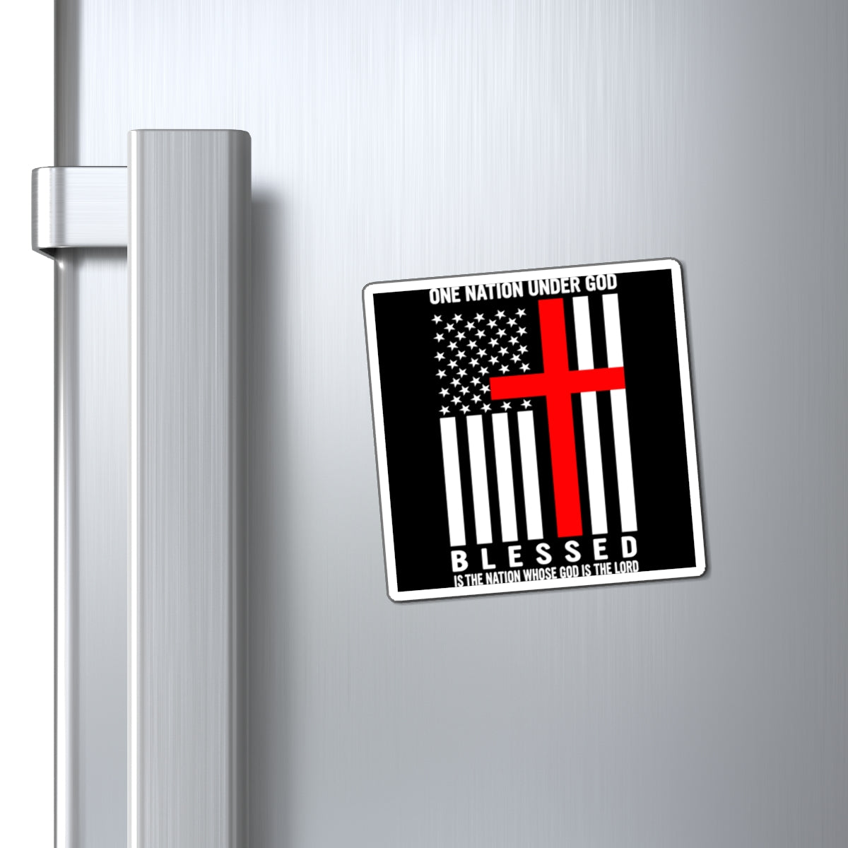 One Nation Under God Blessed Christian Flag Magnet