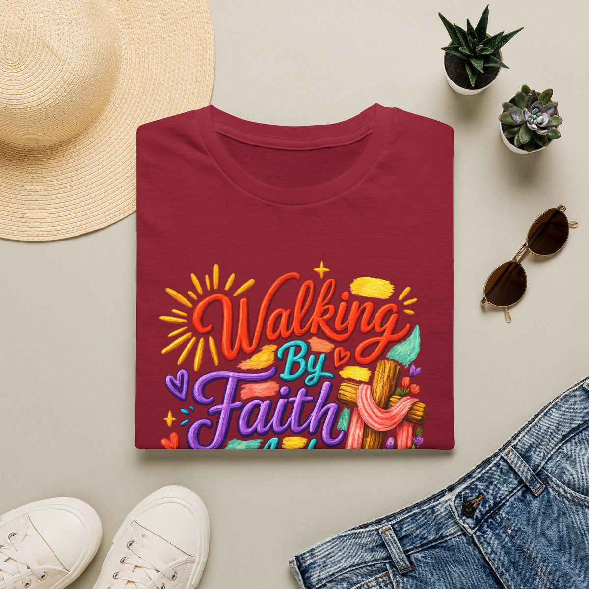 Walking By Faith and Sunshine T-Shirt