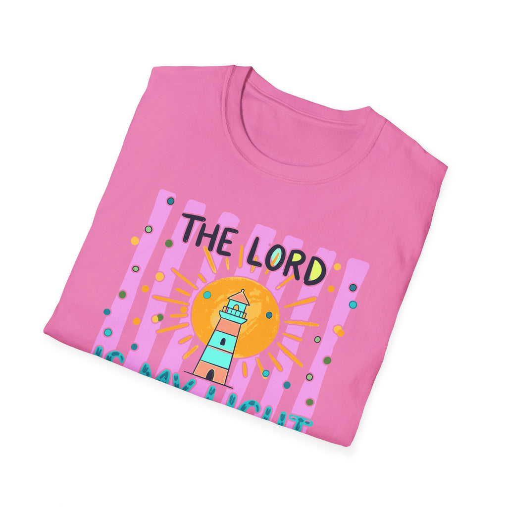The Lord Is My Light Lighthouse Christian T-Shirt — Psalm 27:1  Inspirational Tee