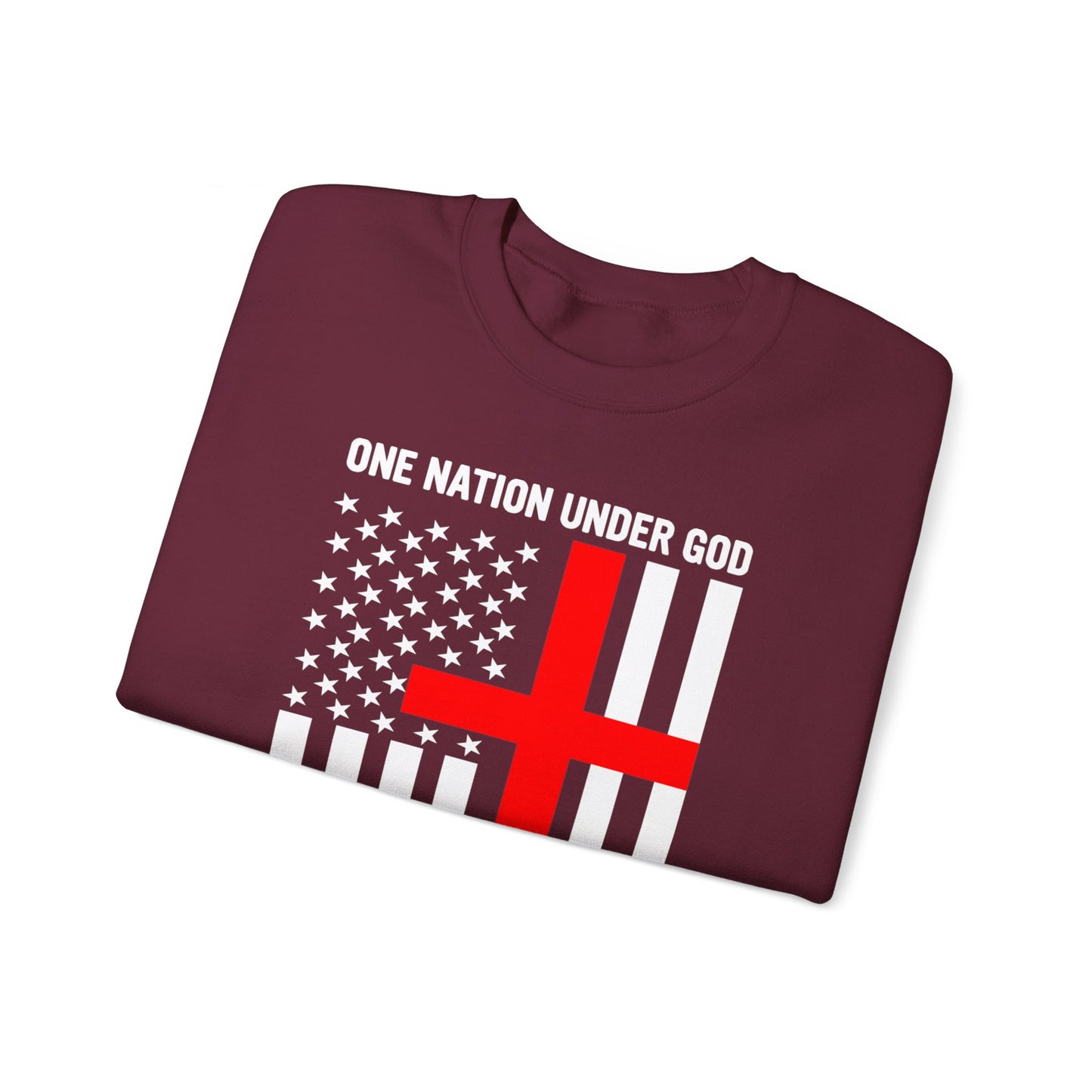 One Nation Under GOD - Unisex Heavy Blend Crewneck Sweatshirt