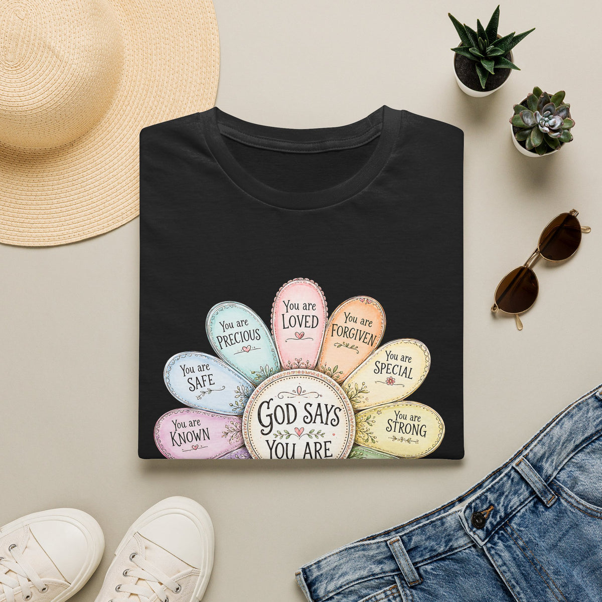 God Says You Are Loved Inspirational Christian T-Shirt