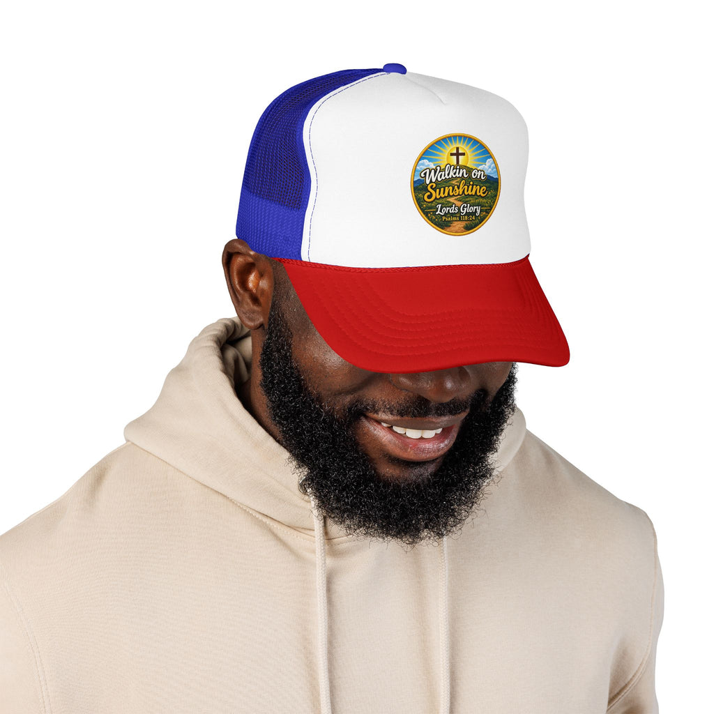 Walkin' on Sunshine Trucker Hat — 'Lord's Glory with Lori' Christian Mesh Cap