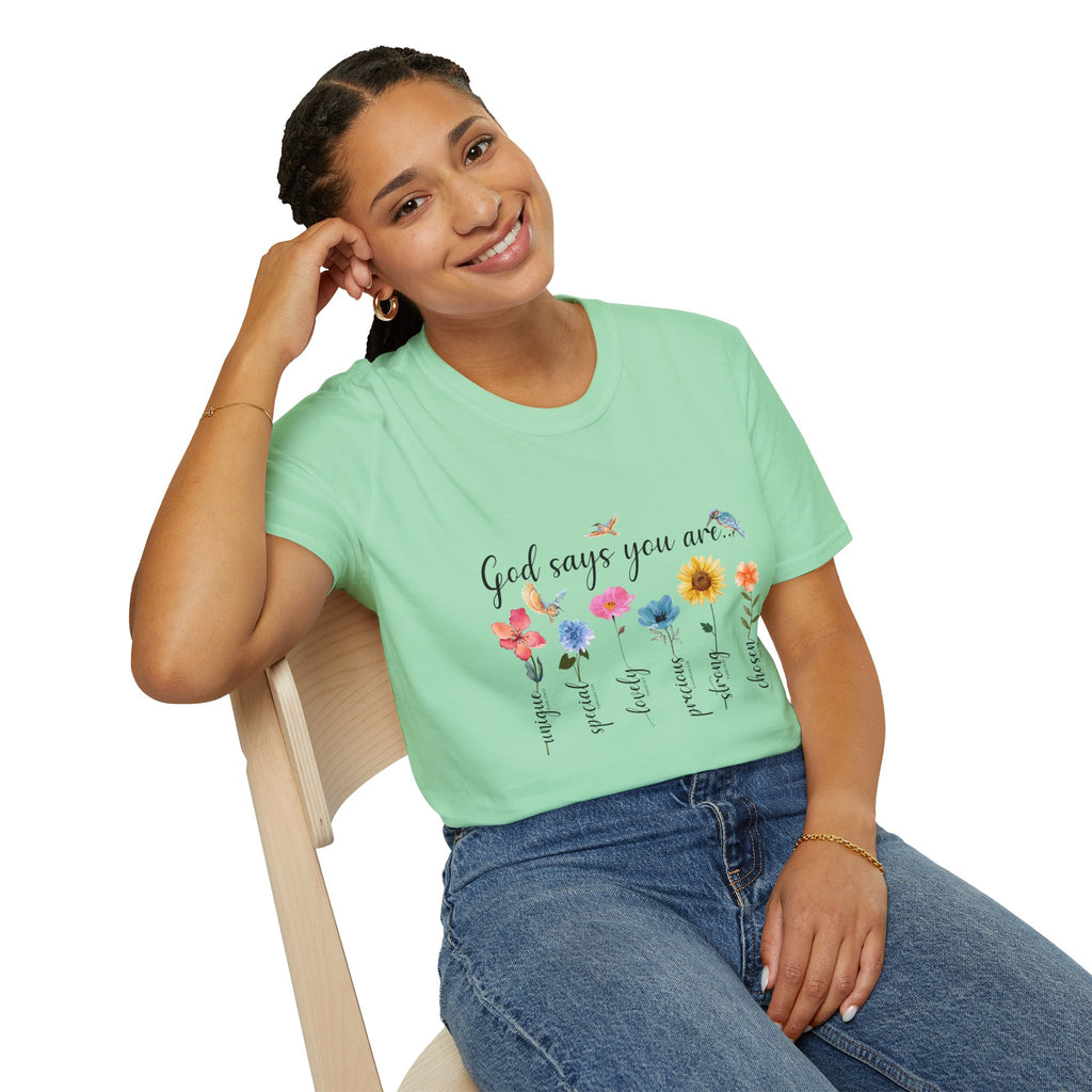 God Says You Are Loved Wildflower T-Shirt