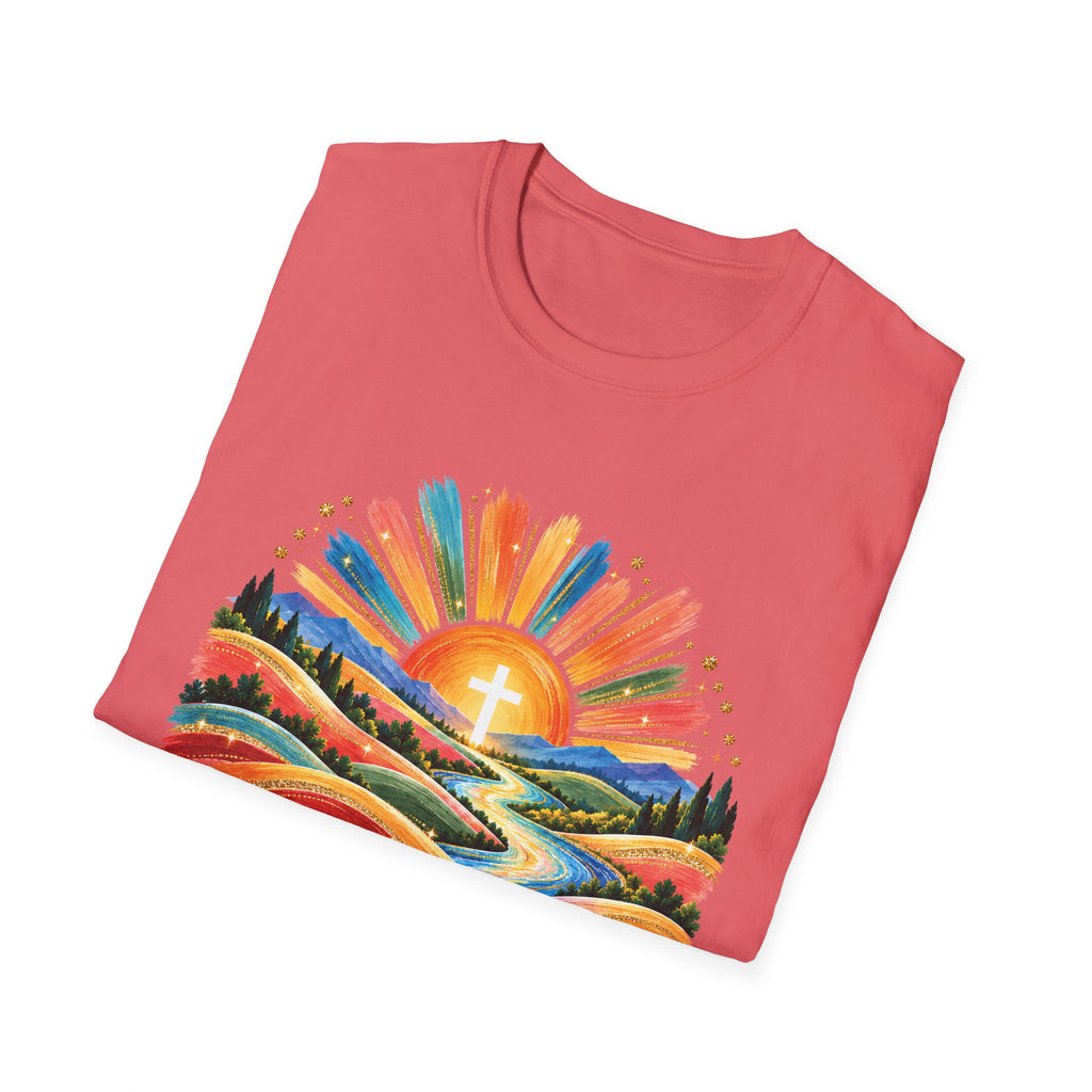 Walking On Sunshine with Lords Glory - with Lori Faith and Hope Christian Sunrise T-Shirt