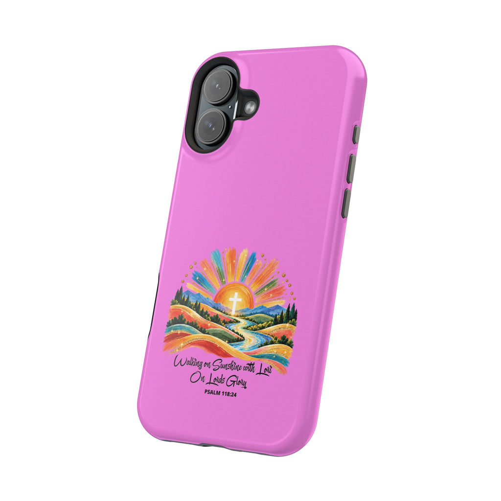 Magnetic Phone Case – “Walking on Sunshine with Lords Glory” Sunrise Design