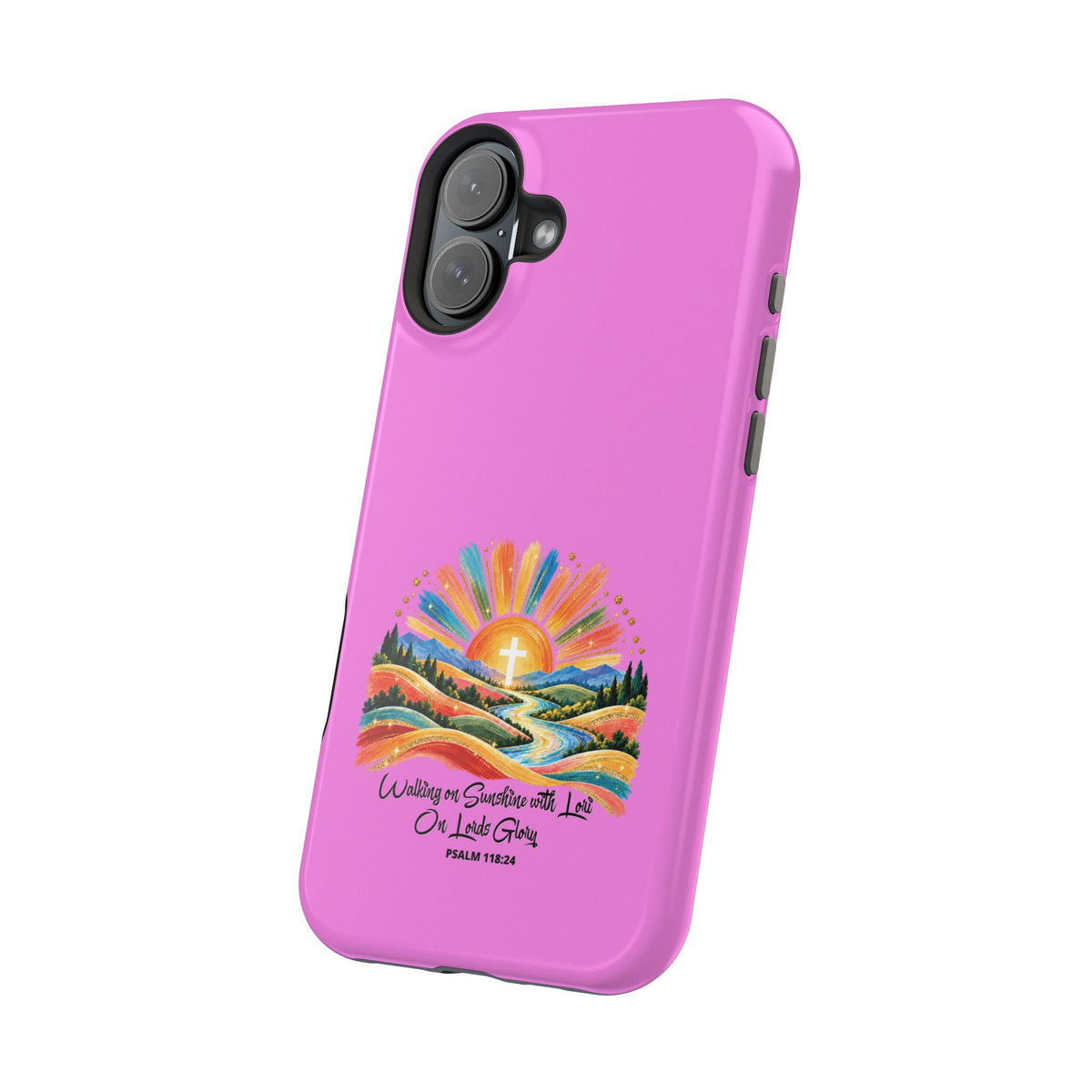 Magnetic Phone Case – “Walking on Sunshine with Lords Glory” Sunrise Design