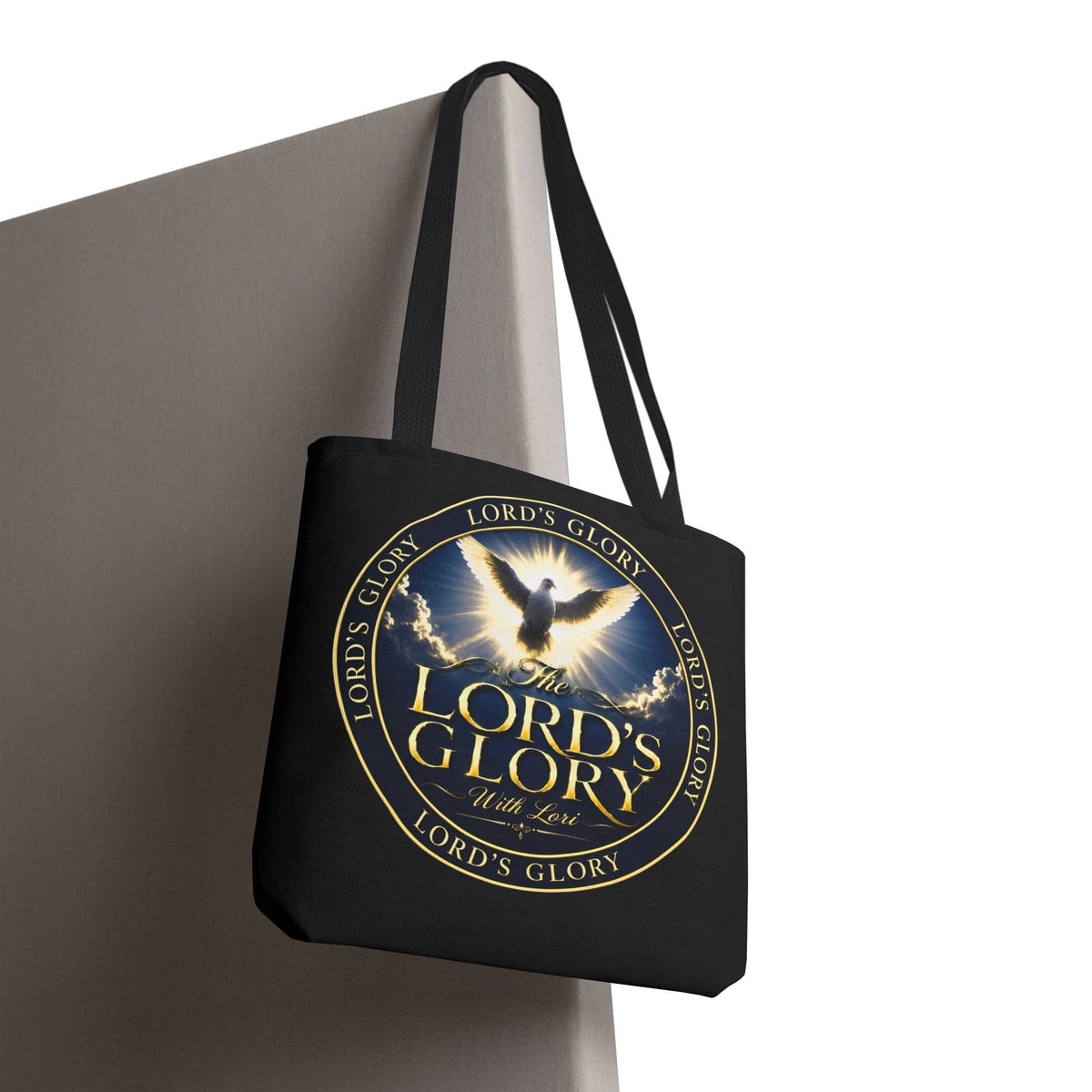 Tote Bag — "The Lord's Glory with Lori" Christian Dove Tote (Faith-Inspired Church Bag)